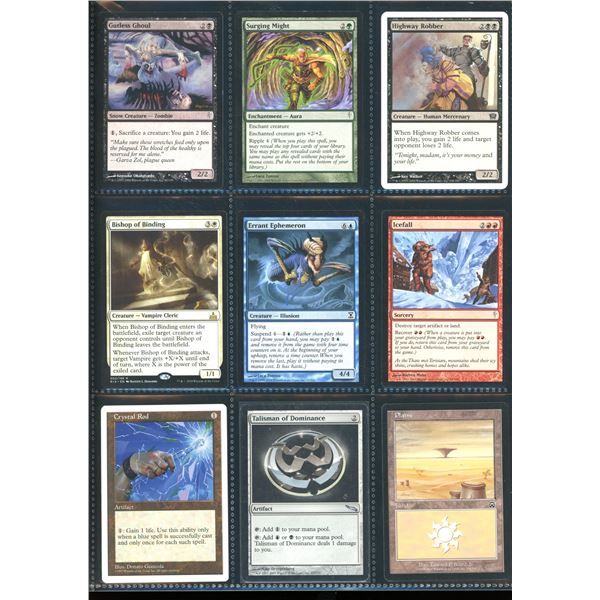 Lot Of 9 Various Magic The Gathering Cards Various Sets & Colors