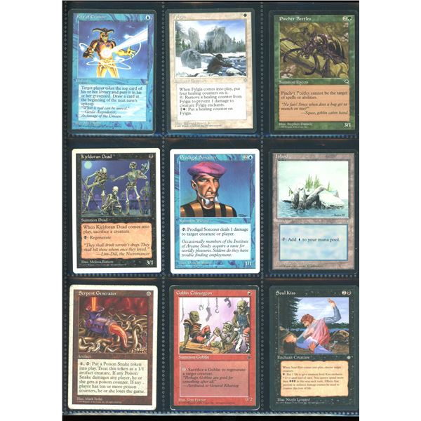 Lot Of 9 Various Magic The Gathering Cards Various Sets & Colors