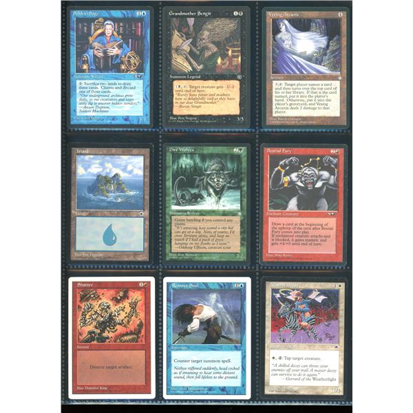 Lot Of 9 Various Magic The Gathering Cards Various Sets & Colors