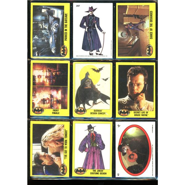 Lot Of 9 Various Batman Collector Cards