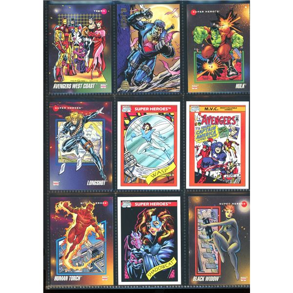 Lot Of 9 Various Marvel Collector Cards