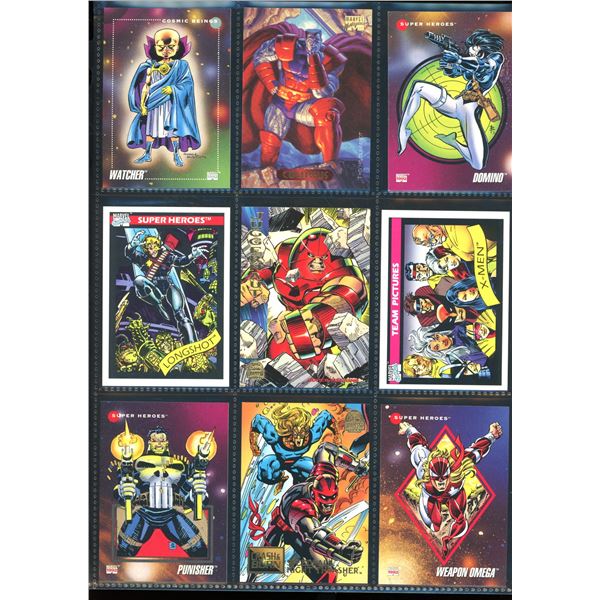 Lot Of 9 Various Marvel Collector Cards