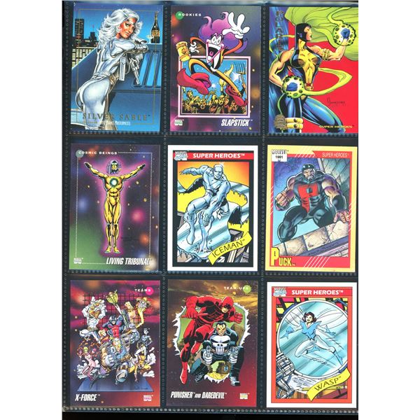Lot Of 9 Various Marvel Collector Cards