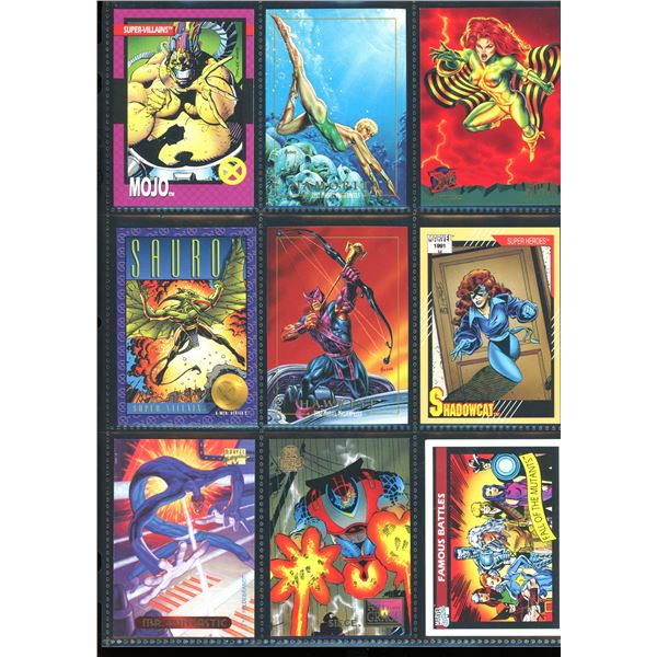 Lot Of 9 Various Marvel Collector Cards