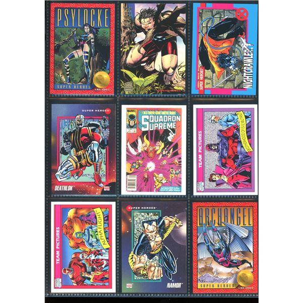 Lot Of 9 Various Marvel Collector Cards