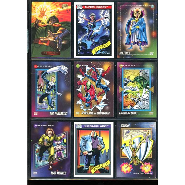 Lot Of 9 Various Marvel Collector Cards