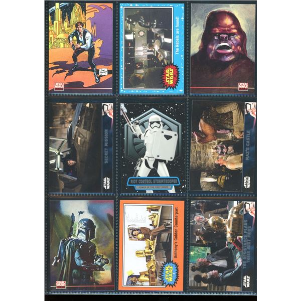 Lot of 9 Various Star Wars Collector Cards Including Inserts & Chrome Cards