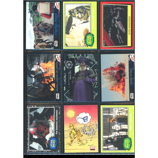 Lot of 9 Various Star Wars Collector Cards Including Inserts & Chrome Cards