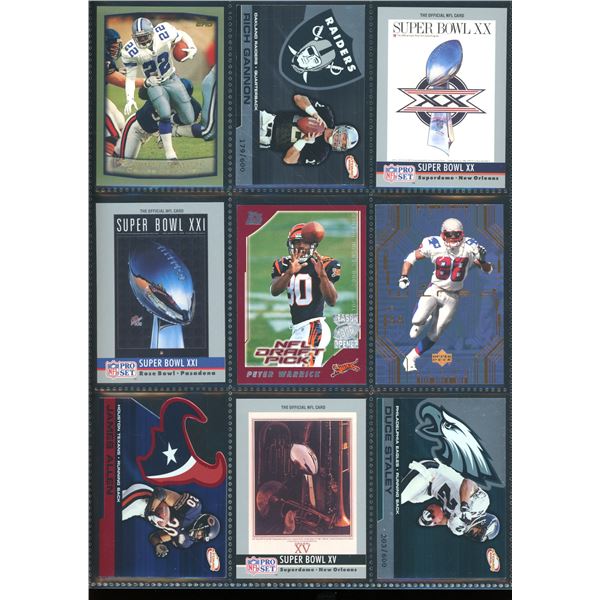 Lot of 9 Various Football Collector Cards