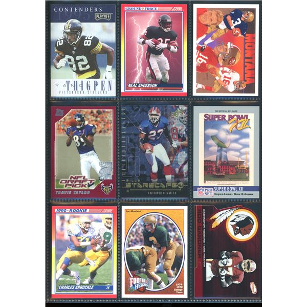 Lot of 9 Various Football Collector Cards