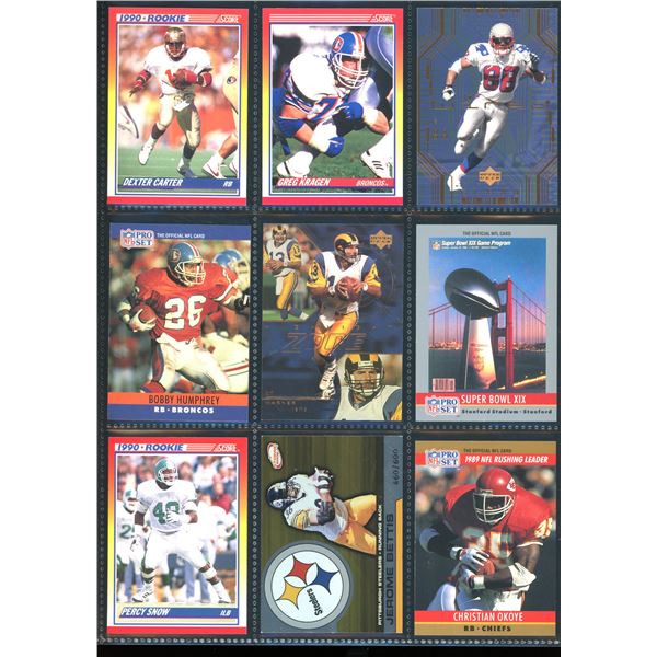 Lot of 9 Various Football Collector Cards