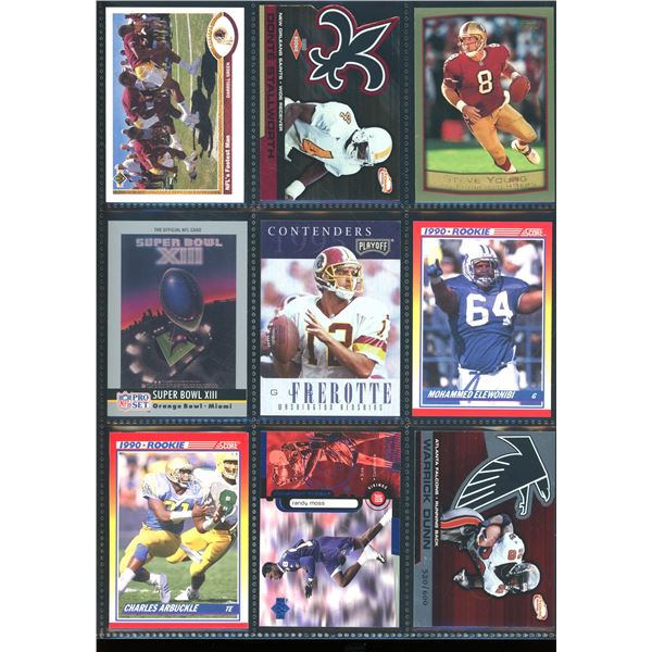 Lot of 9 Various Football Collector Cards
