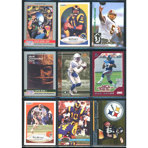 Lot of 9 Various Football Collector Cards