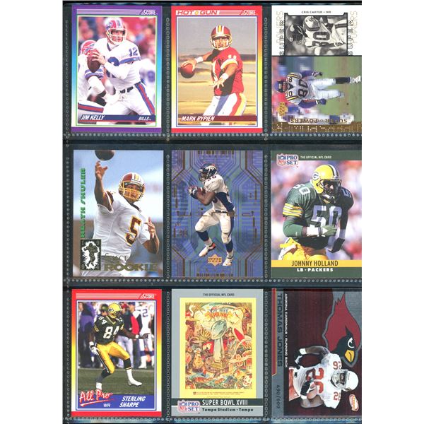 Lot of 9 Various Football Collector Cards