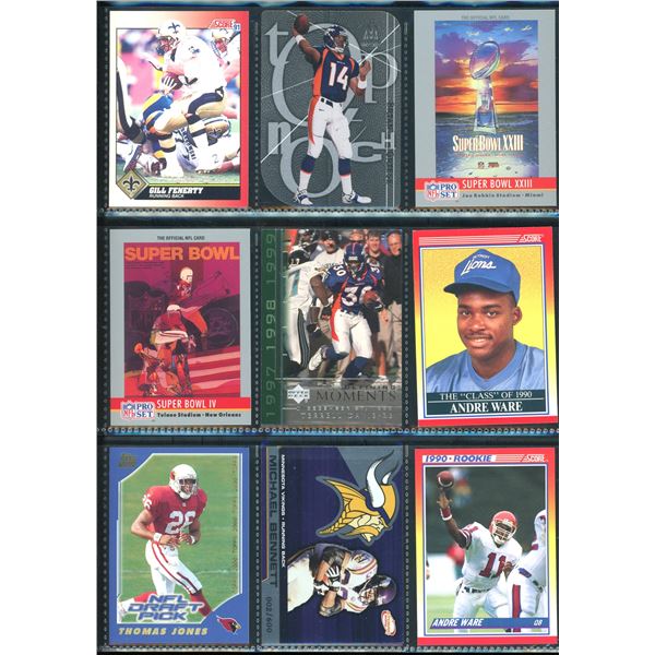Lot of 9 Various Football Collector Cards