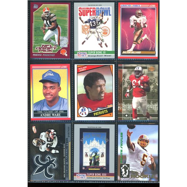 Lot of 9 Various Football Collector Cards
