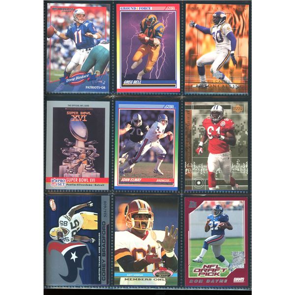 Lot of 9 Various Football Collector Cards