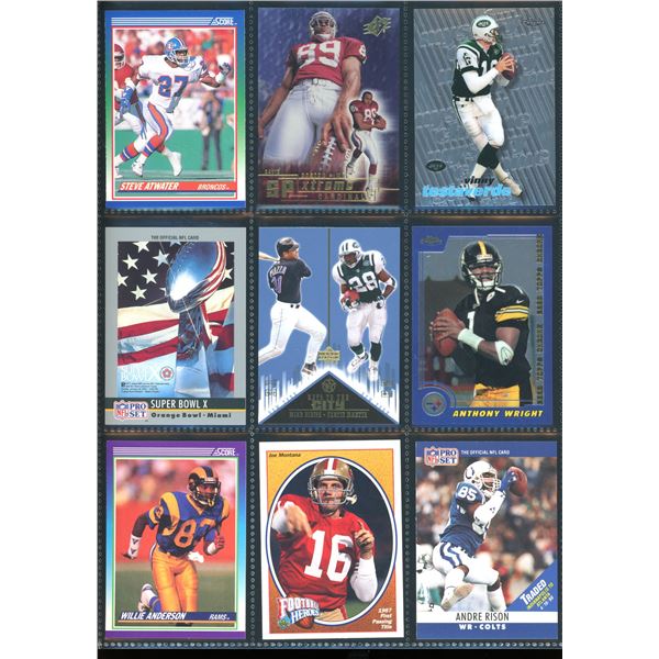 Lot of 9 Various Football Collector Cards