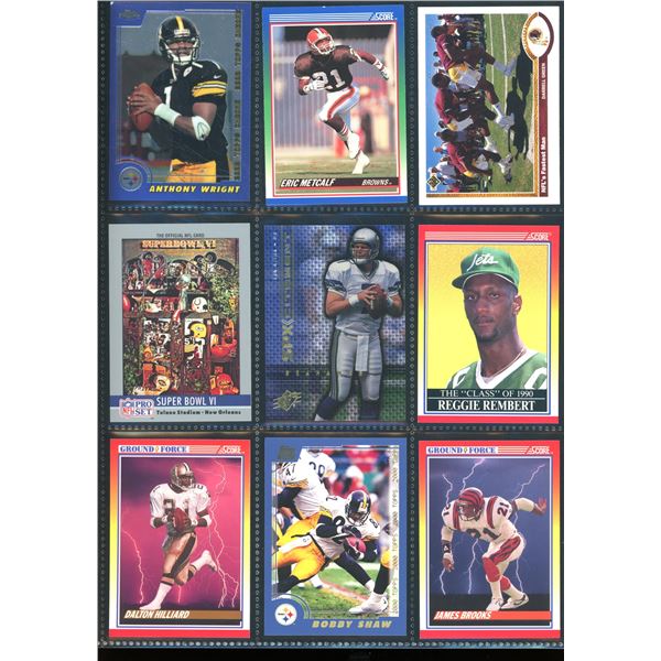 Lot of 9 Various Football Collector Cards