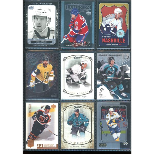 Lot Of 9 Hockey Insert & Rookie Cards Various Teams & Players
