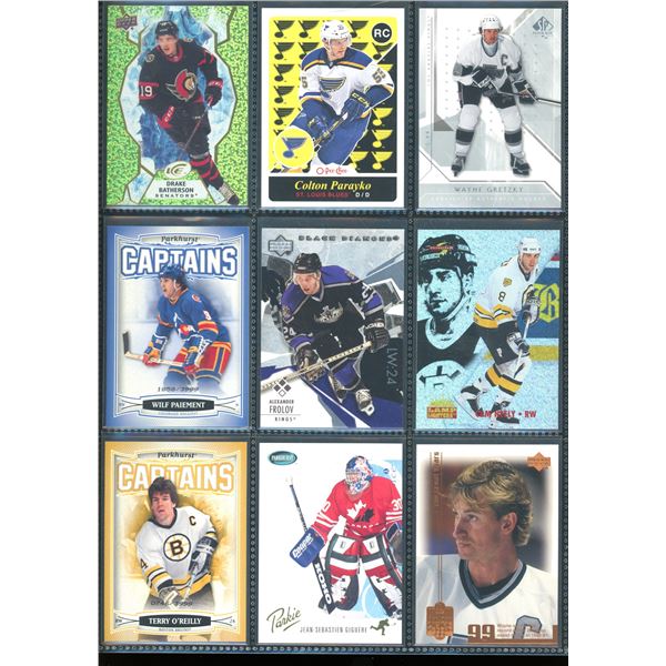 Lot Of 9 Hockey Insert & Rookie Cards Various Teams & Players