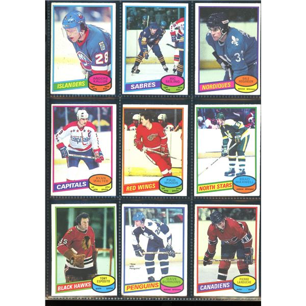 1980-81 OPC O-Pee-Chee Lot Of 9 Vintage Cards Various Teams & Players