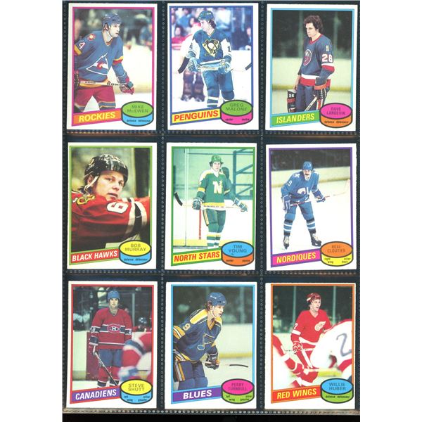 1980-81 OPC O-Pee-Chee Lot Of 9 Vintage Cards Various Teams & Players