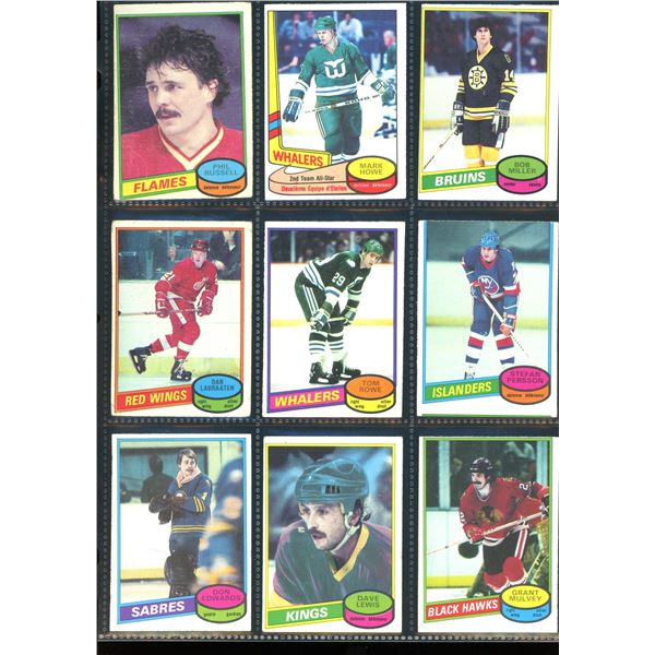 1980-81 OPC O-Pee-Chee Lot Of 9 Vintage Cards Various Teams & Players