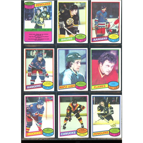 1980-81 OPC O-Pee-Chee Lot Of 9 Vintage Cards Various Teams & Players