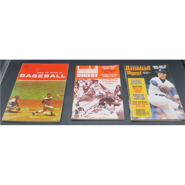 Lot of 3 Vintage Baseball Books 1960 & 1970