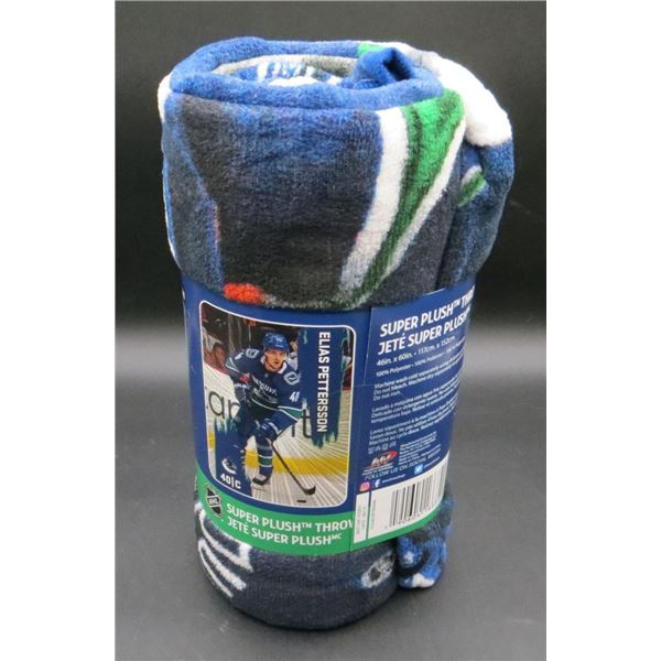 New Vancouver Canucks Elias Pettersson 46" x 60" Plush Throw