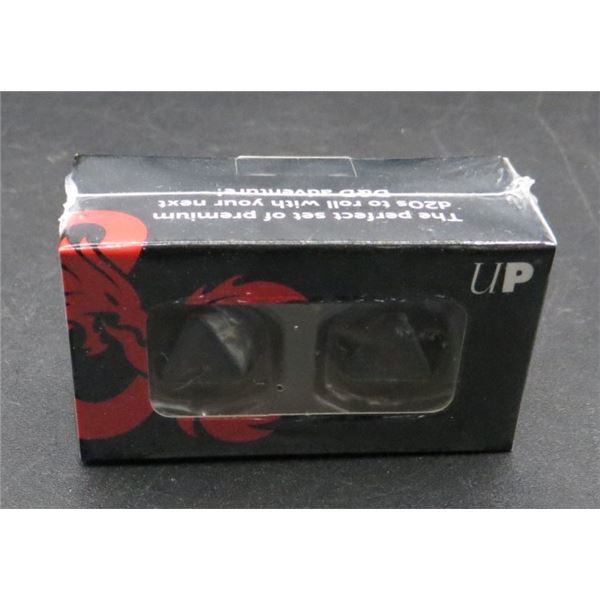 New Ultra Pro Black & Red Heavy Metal D20 Dice Set