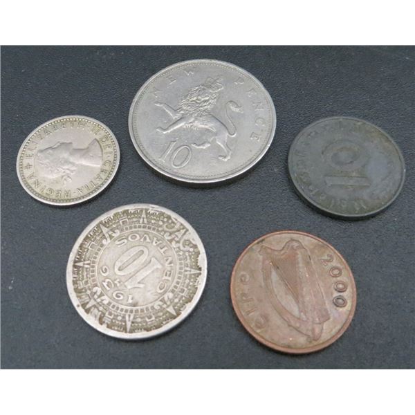 Lot of 5 Various World Coins