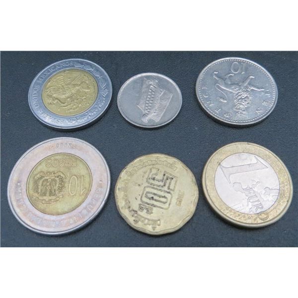 Lot of 6 Various World Coins