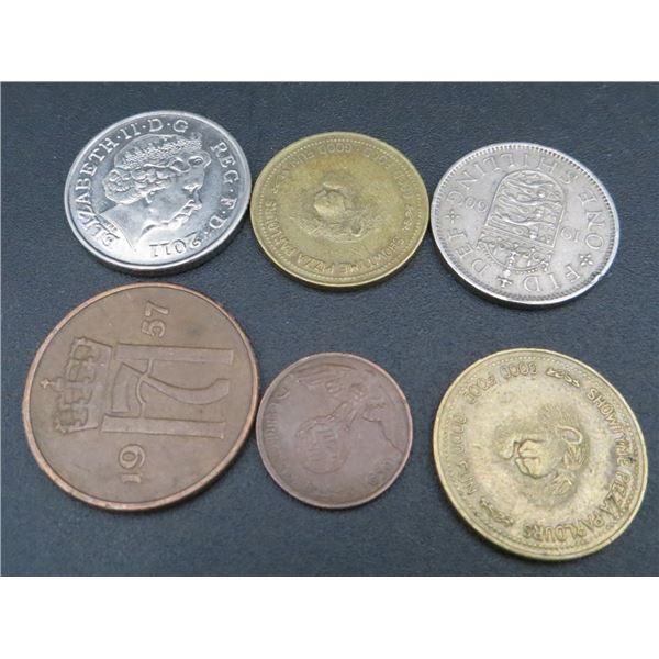 Lot of 6 Various World Coins