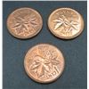 Image 1 : 3x Canadian Pennies 1958