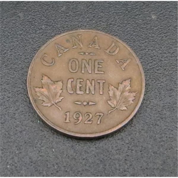 1927 Canadian Penny One Cent Coin