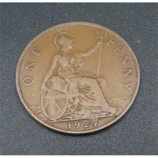 1929 British One Large Penny
