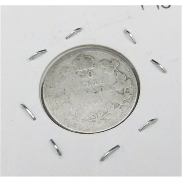 1907 Canadian Silver 10 Cent Coin