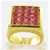 Image 2 : 4ct Natural Ruby Mens Gold Vermeil Heavy Ring (JEW-1491)