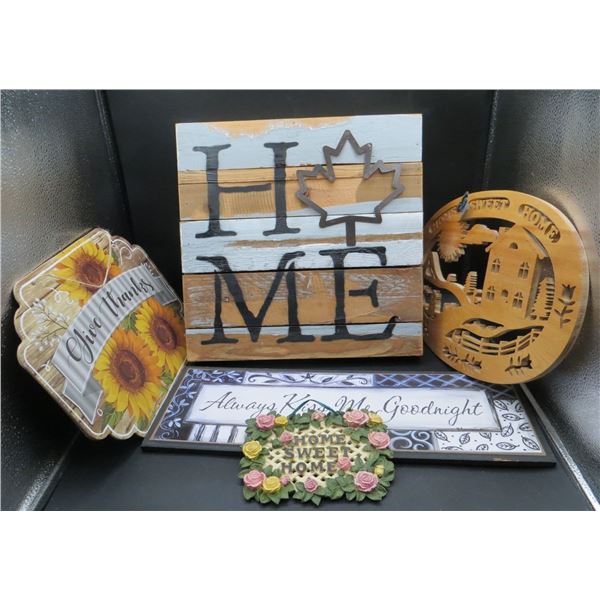 Collection Of Decorative Home Wooden & Resin Signs