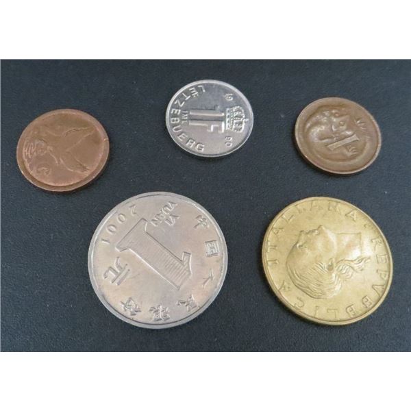 Lot of 5 Various World Coins