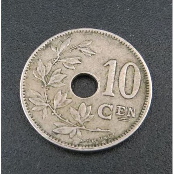 1928 Belgium 10 Centimes Coin