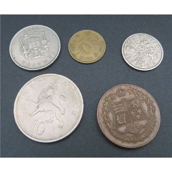 Lot of 5 Various World Coins