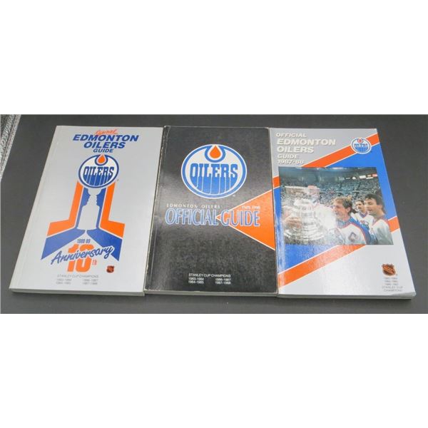 3 Vintage Edmonton Oilers Media Guides 87-88, 88-89 & 89-90