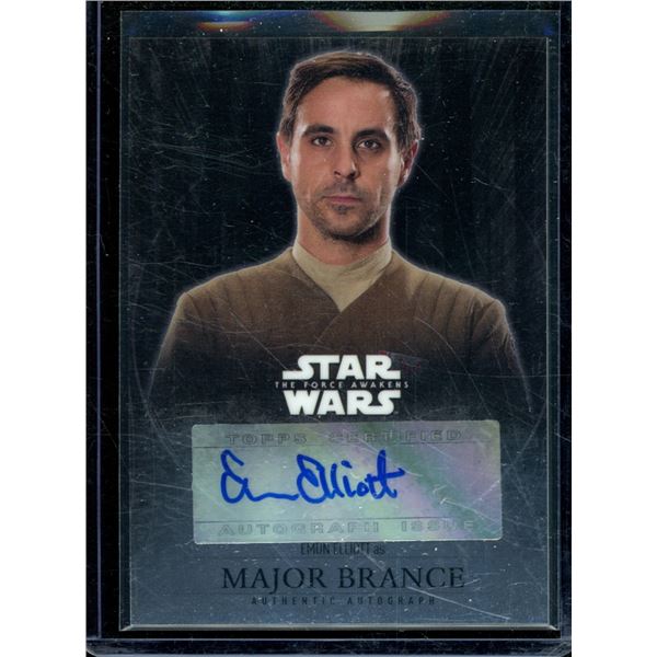 2016 Topps Chrome Star Wars The Force Awakens Autographs #CAEE Emun Elliott BV $30