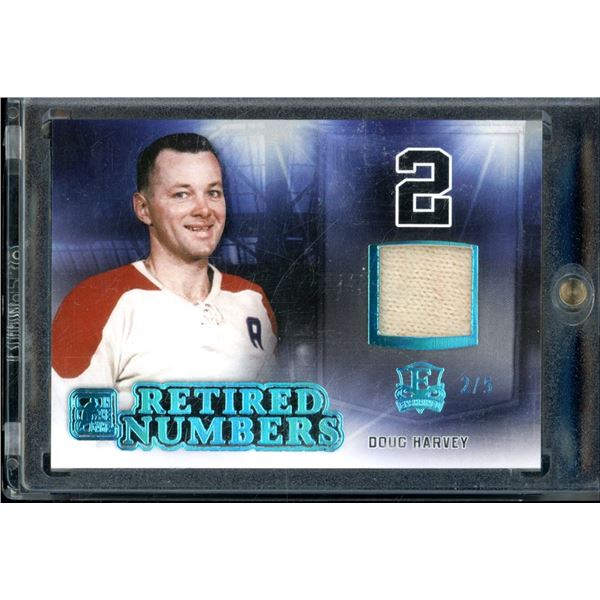 2015-16 ITG Enshrined Retired Numbers Blue Spectrum #RN12 Doug Harvey 2/5 BV $100