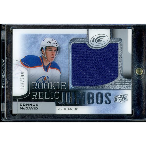 2015-16 Upper Deck Ice Rookie Relic Jumbos #RRJCM Connor McDavid 138/299 BV $350