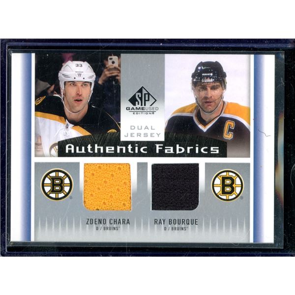2013-14 SP Game Used Authentic Fabrics Dual #AF2CB Zdeno Chara/Ray Bourque