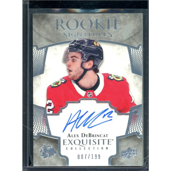 2017-18 Exquisite Collection Rookie Signatures #ERSAD Alex DeBrincat 7/199 BV $125